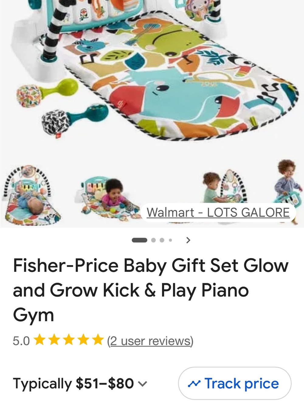 Fisher-Price Teal and Multicolor Baby Kick & Play Piano Gym